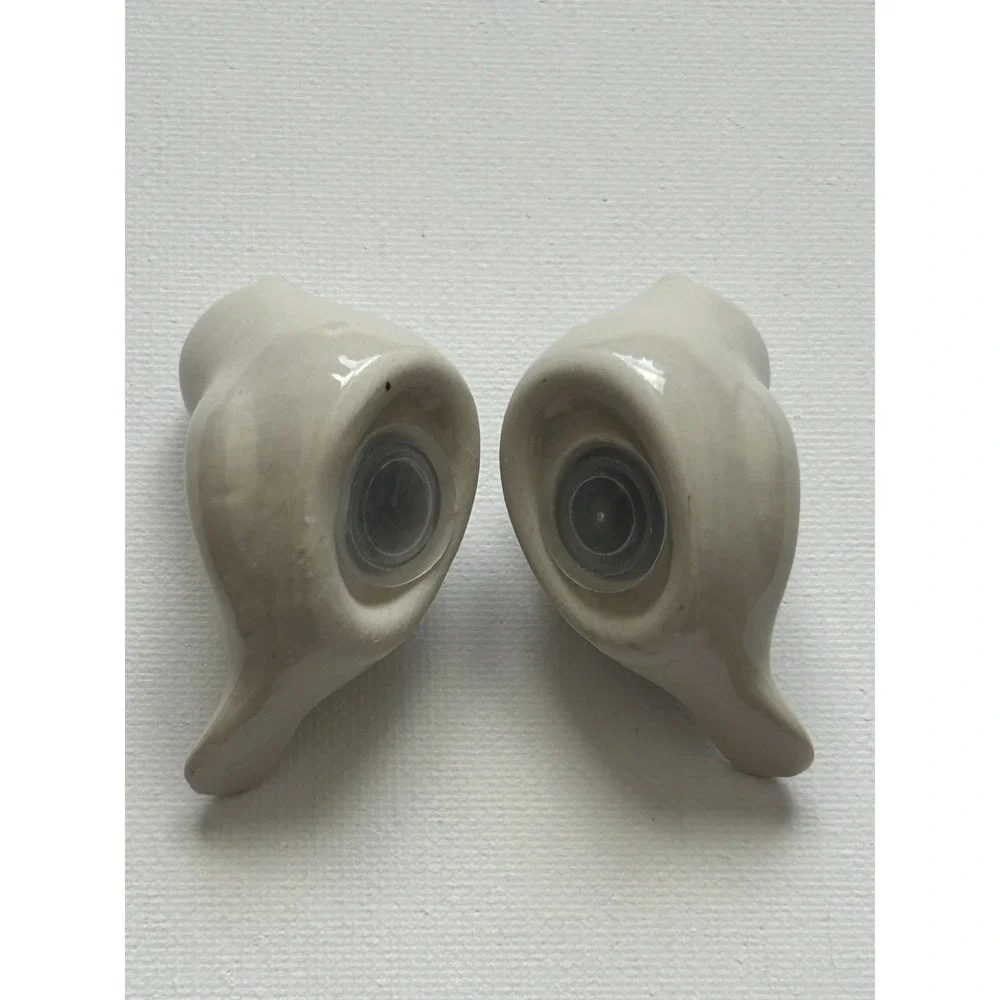 MCM Minimalist White Porcelain Love Bird Salt & Pepper Shakers Set EUC